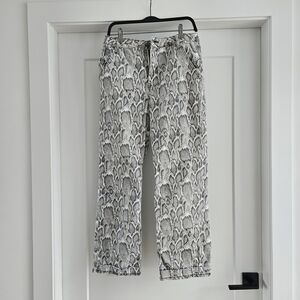 AFRM Snake Print Wide Leg Jeans Size 26
